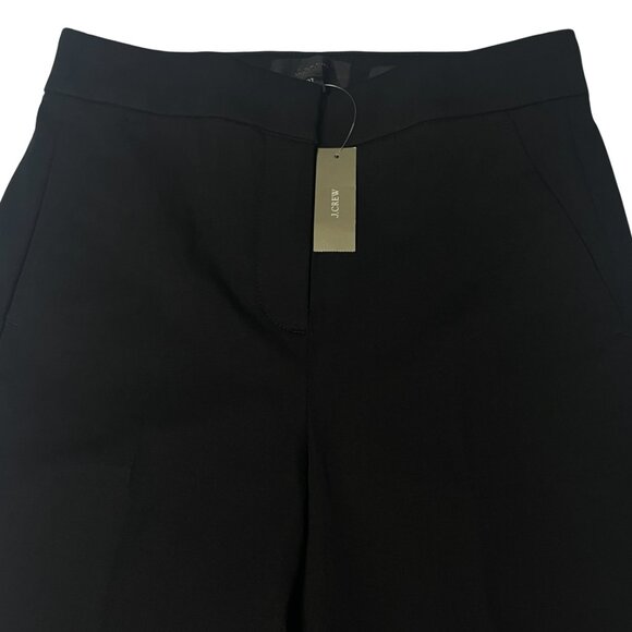 NWT J. Crew Kate Straight Leg Pant Bi Stretch Cotton 0 Tall Black BF401 - Picture 6 of 12